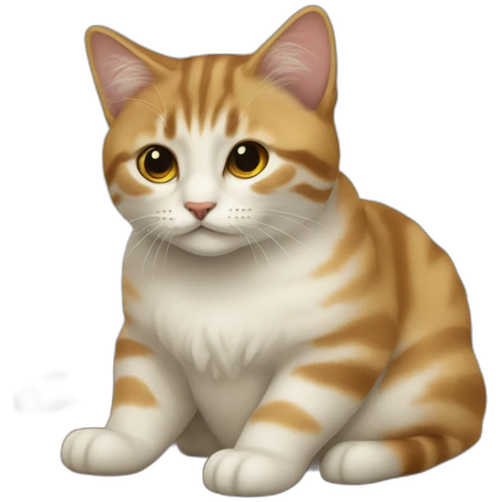 веселый котенок ловит рыбу emoji