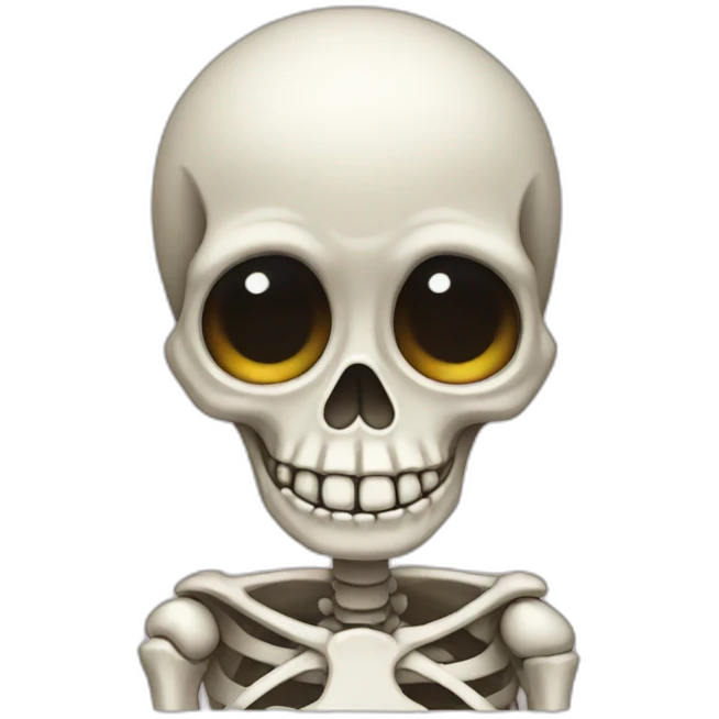 crying skeleton emoji