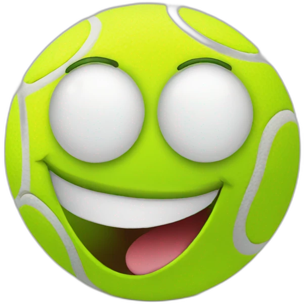 laughing tennisball emoji