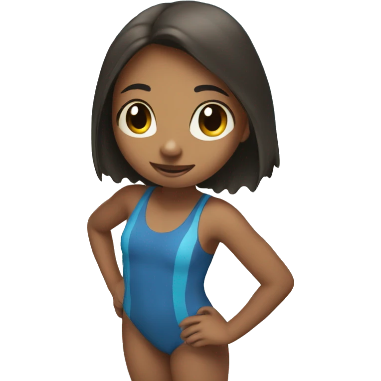 Girl on a swimming block  emoji