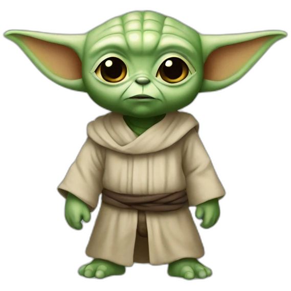 Bébé Yoda musclé emoji