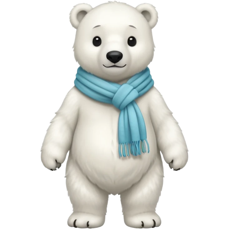 full body polar bear with a scarf emoji
