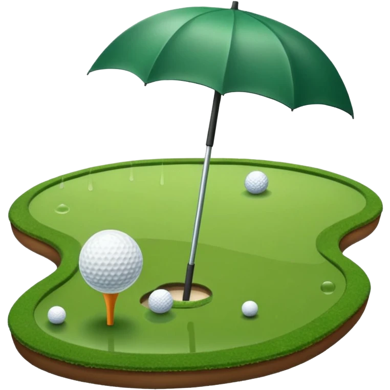 Rainy golf emoji