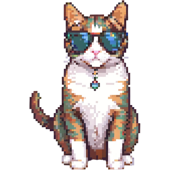 A cat wearing sunglasses emoji