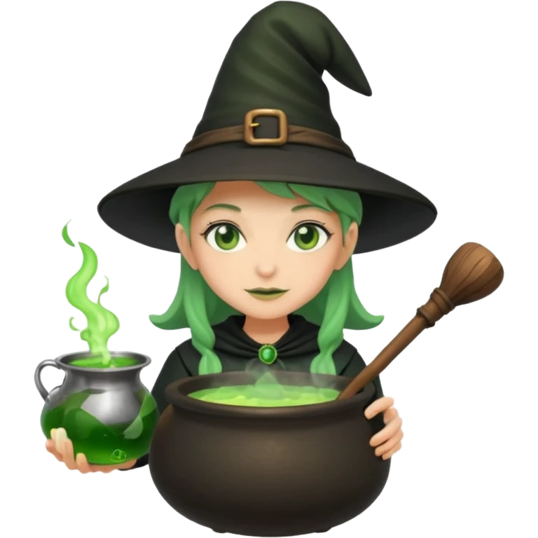 green witch cooking potion emoji