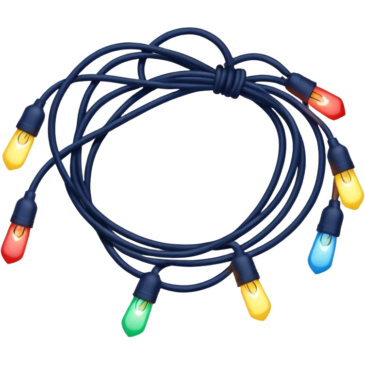 Christmas lights strand emoji