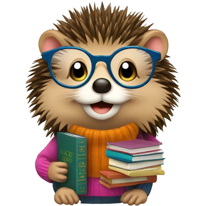 nerdy blhedgehog emoji