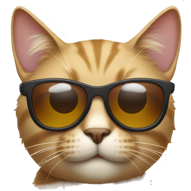 Cat with sunglasses emoji