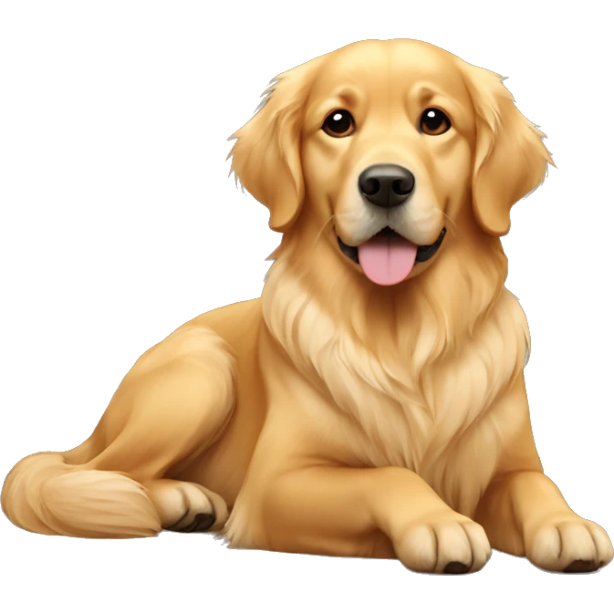 Golden retriever laying emoji