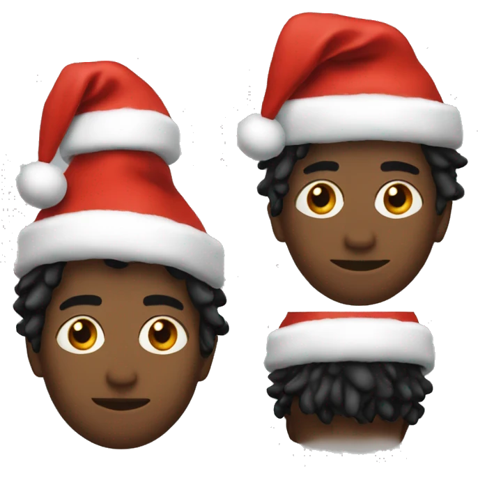 Lil uzi with a christmas hat emoji