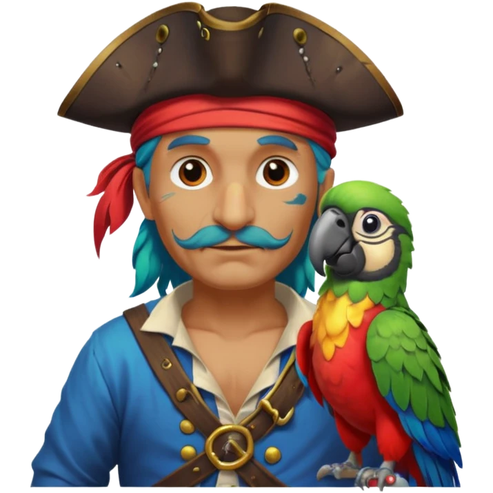 pirate and parrot emoji