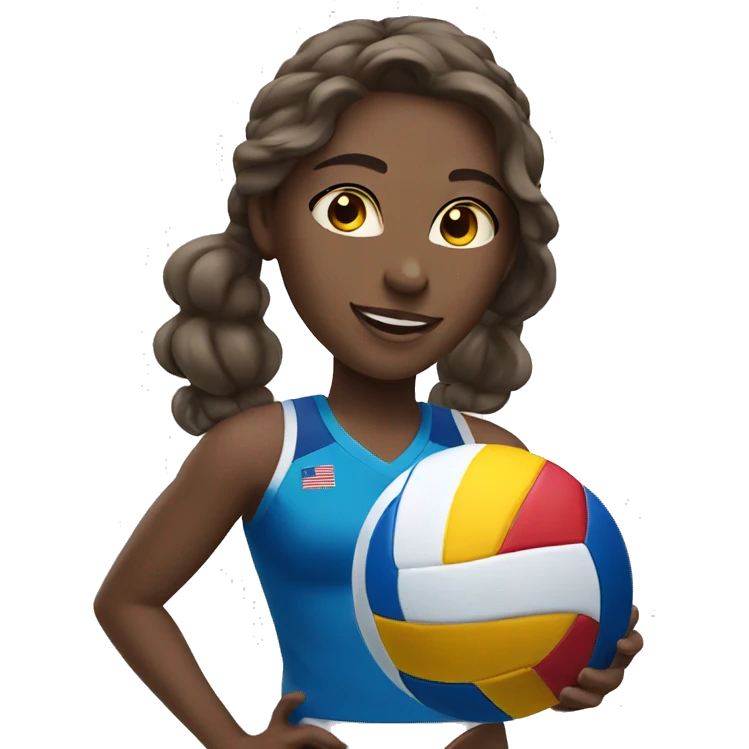 summer olympics girl playing volleyball emoji