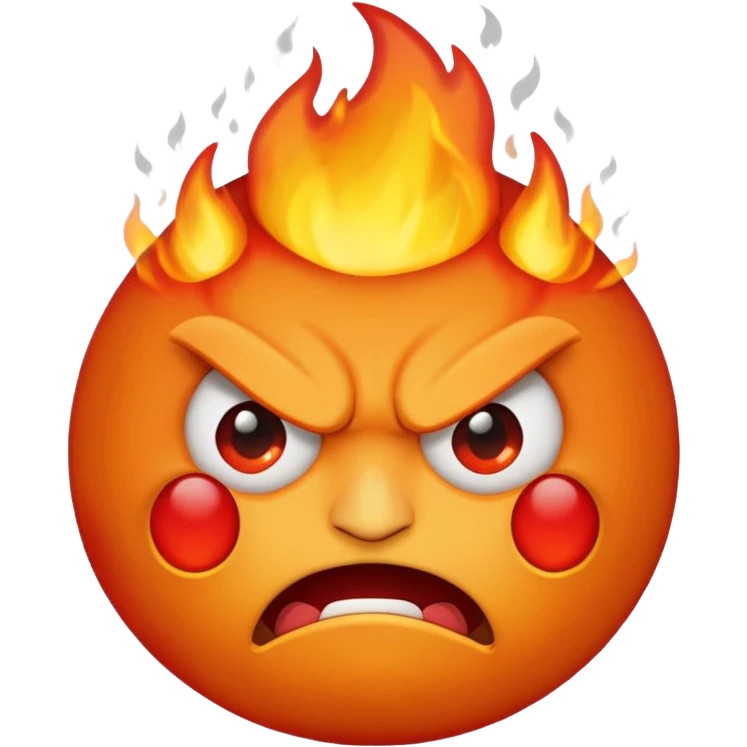 Fire emoji angry face emoji