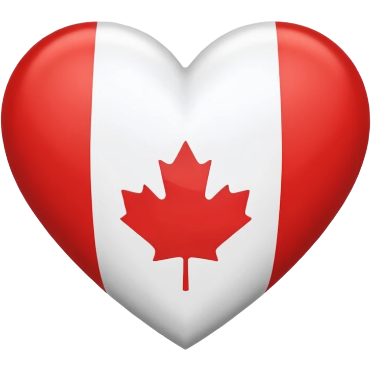 Corazon con banderas de Canadá  emoji