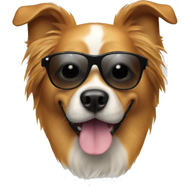 Dog with sunglasses on emoji