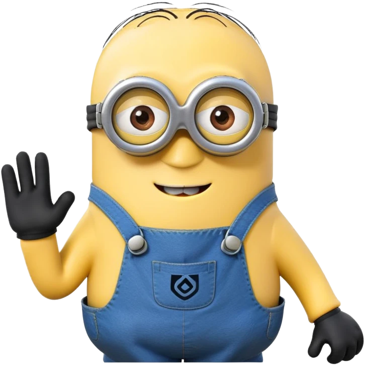 minion from despicable me, yellow character with blue overalls and goggles emoji