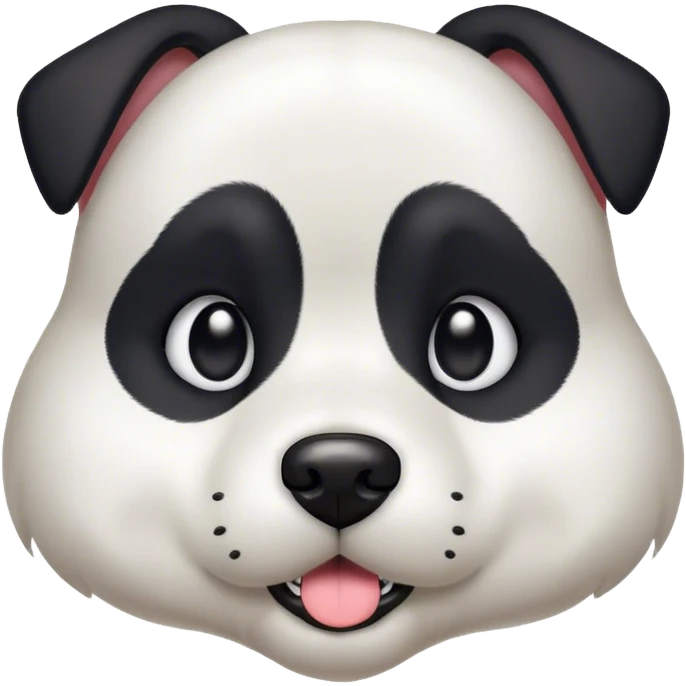 Black and white dog  emoji