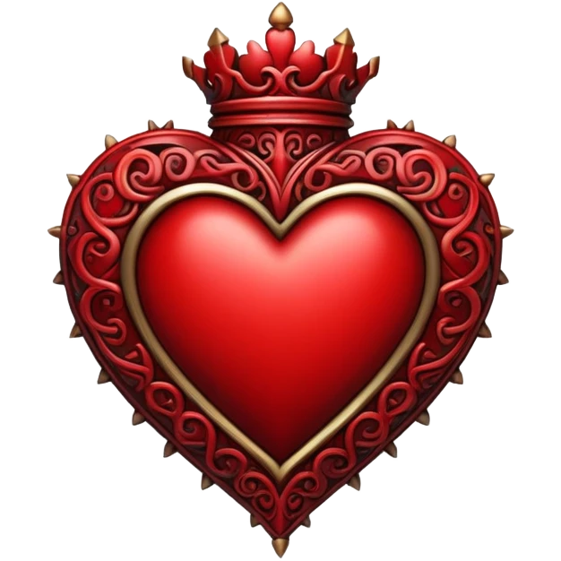 gothic heart red emoji