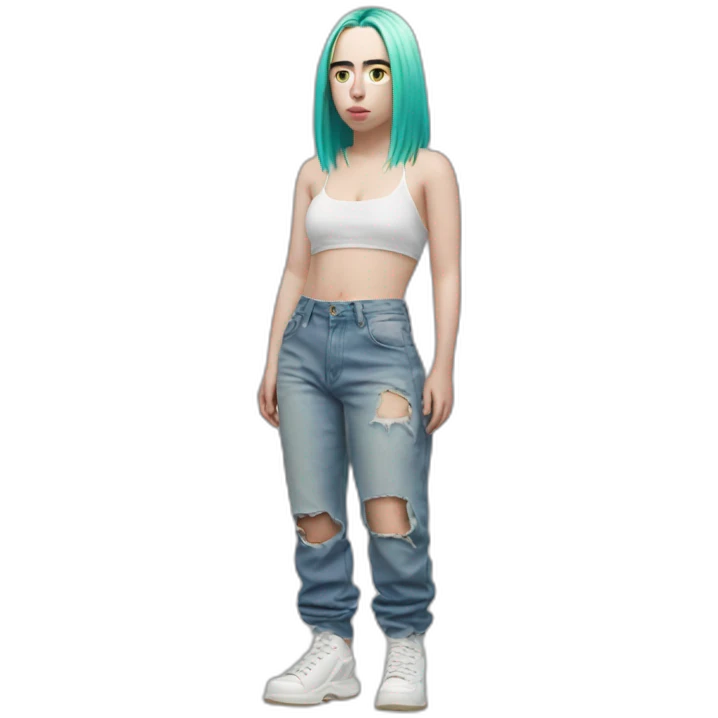 Billie Eilish plage debout emoji