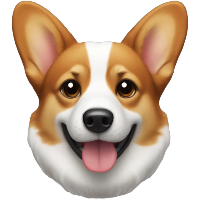 Black and red corgi emoji