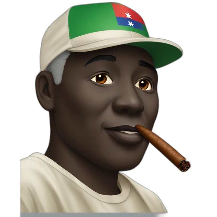 Adama Barrow Gambia smoking cigar emoji