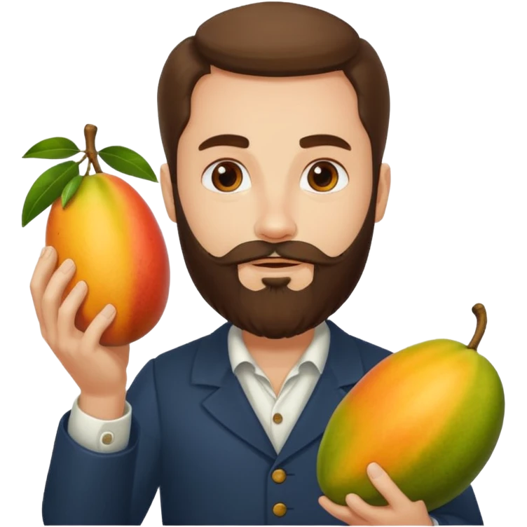 Louis de Nagy-Bocsa barbe, mangue  emoji