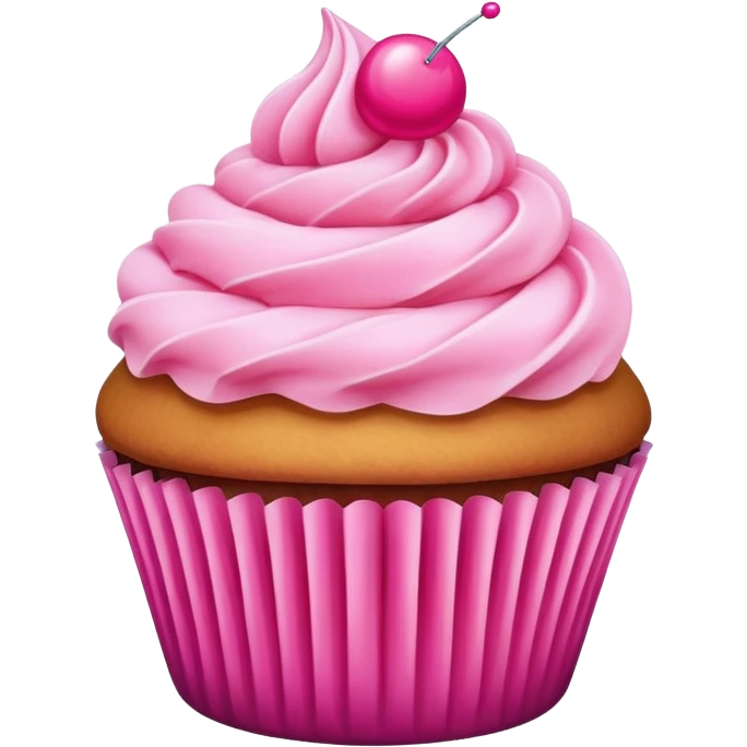Cupcake with pink icing emoji