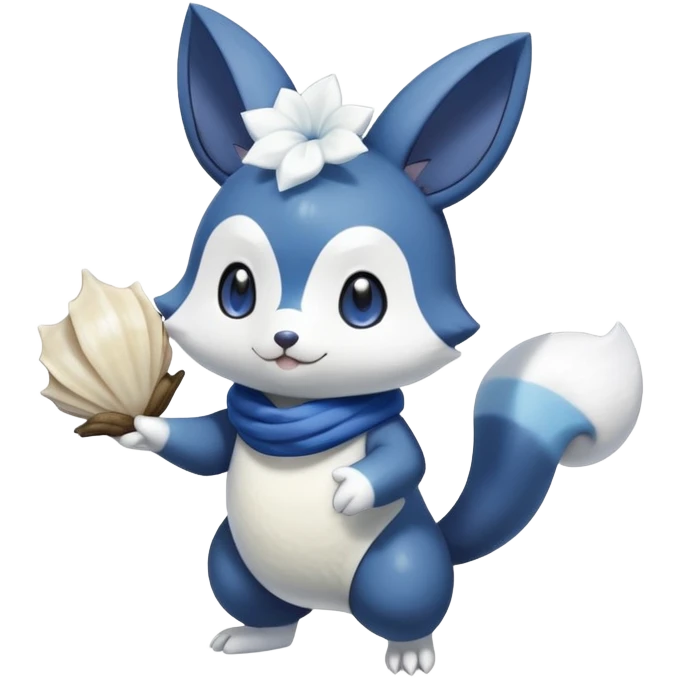 Shiny Minccino-Meowstic-Oshawott-Hybrid (Full body) emoji