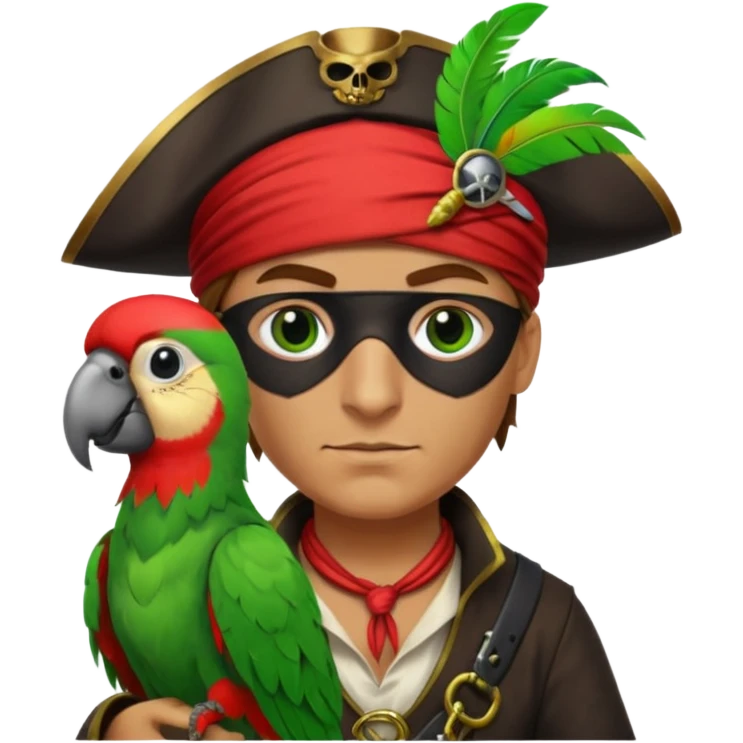 pirate and parrot emoji