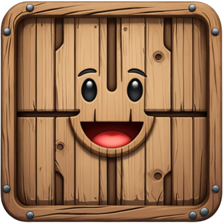 Wooden trap door (no face) emoji