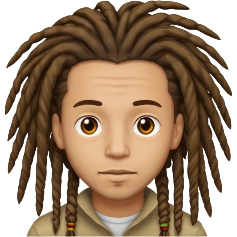 light skin man with dreadlocks emoji