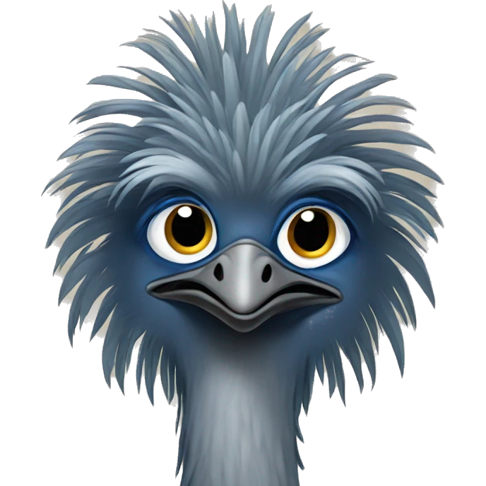 emu with blue emoji