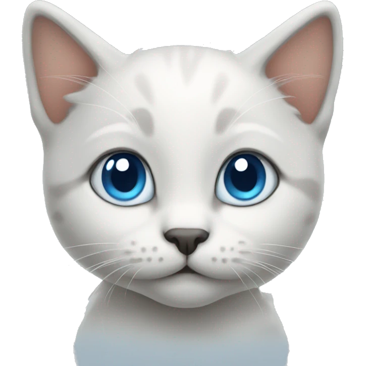 Kitten with blue eyes emoji