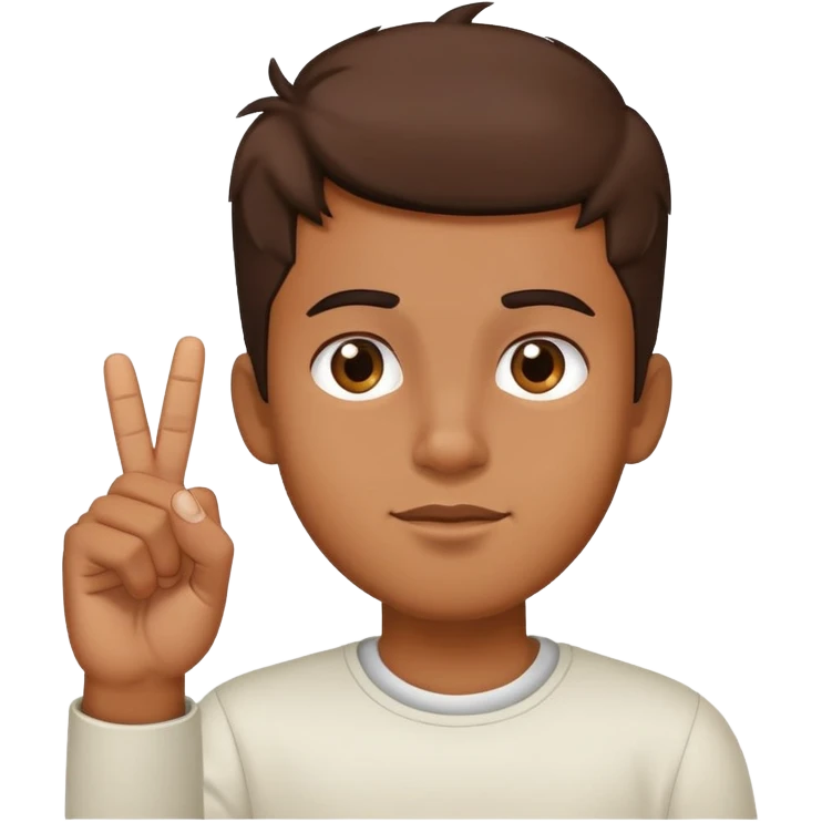 Brown boy sticking up middle finger emoji
