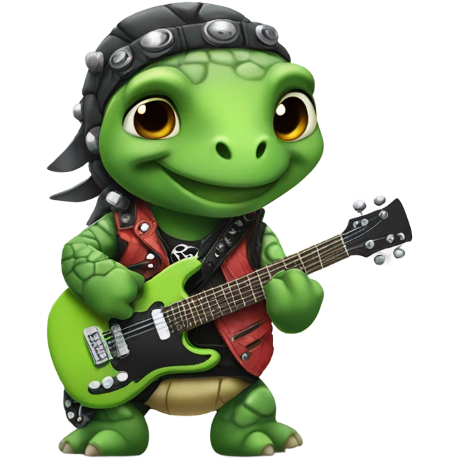 Cute punk rock turtle  emoji