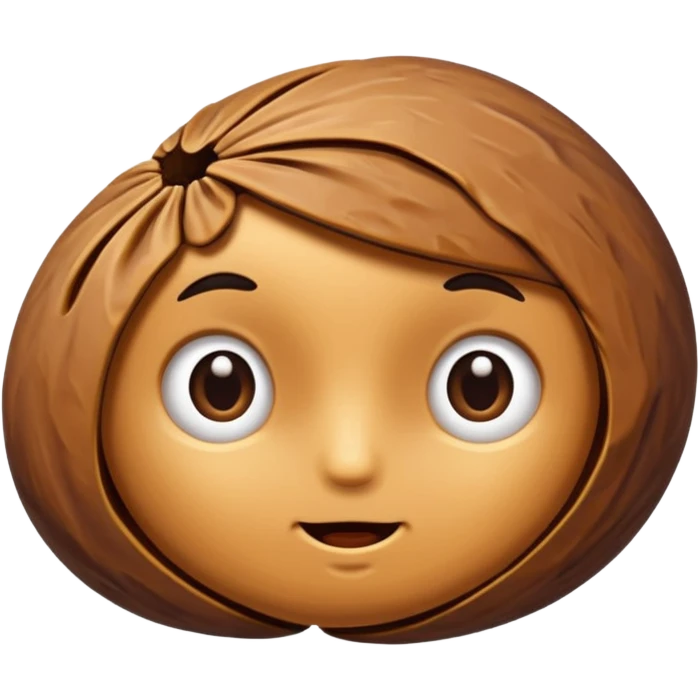 cute (dried) date fruit sticker. Drie dates have dark brown color are oblong, kind of crumpled like prunes. no stem. By cure i mean it may be cartoonified, may include face features. emoji