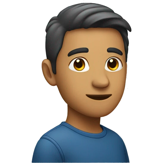 A person pointing to something in the distance in the top left corner emoji