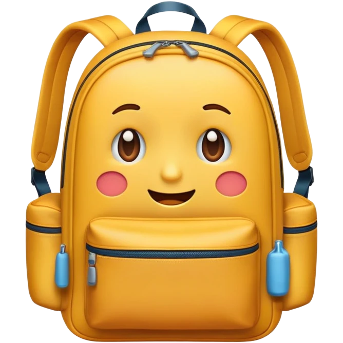 Backpack with facial expressions showing emotions emoji