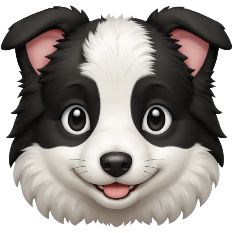 smile, baby bordercollie, only face  emoji