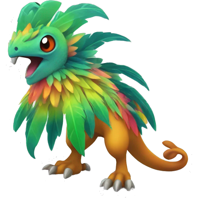 Colorful tropical Pokémon fantasy animal creature  emoji