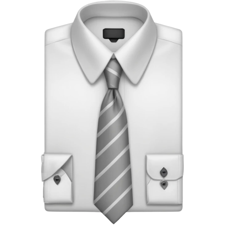 white shirt & grey tie (without face, just clothes, zoomed in) emoji