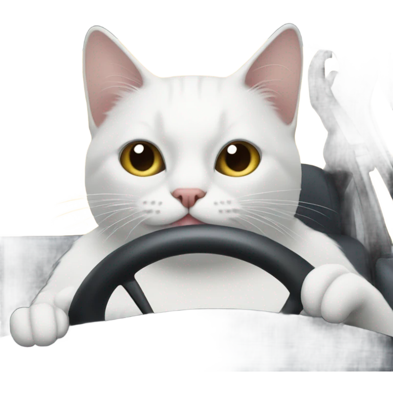 A cat driving a car emoji