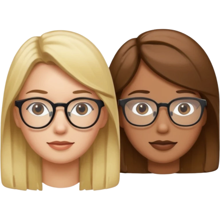 no, one is blonde without glasses, another one brown haired with glasses emoji