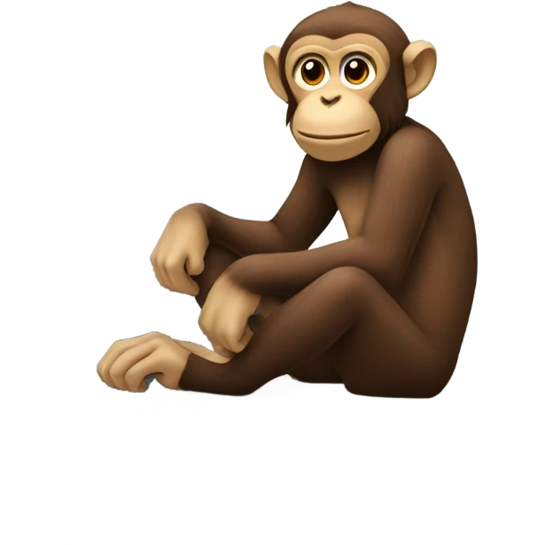 Monkey on a mountain  emoji