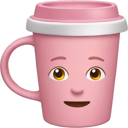 Light pink coffee mug emoji