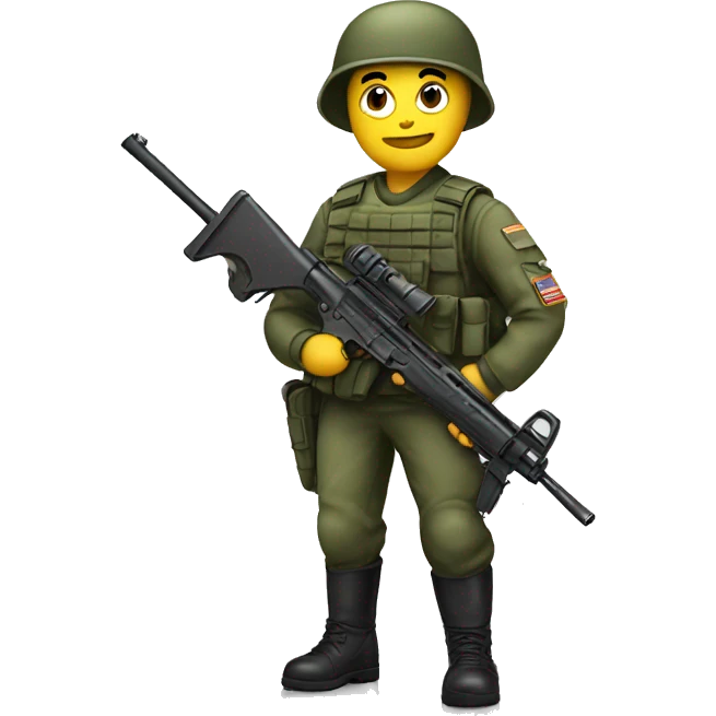 Solider with gun emoji