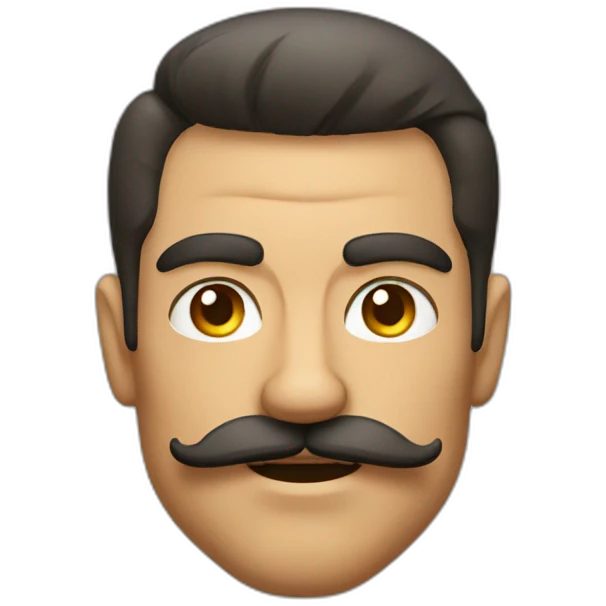 Muscle mustache expressive Cuban man emoji