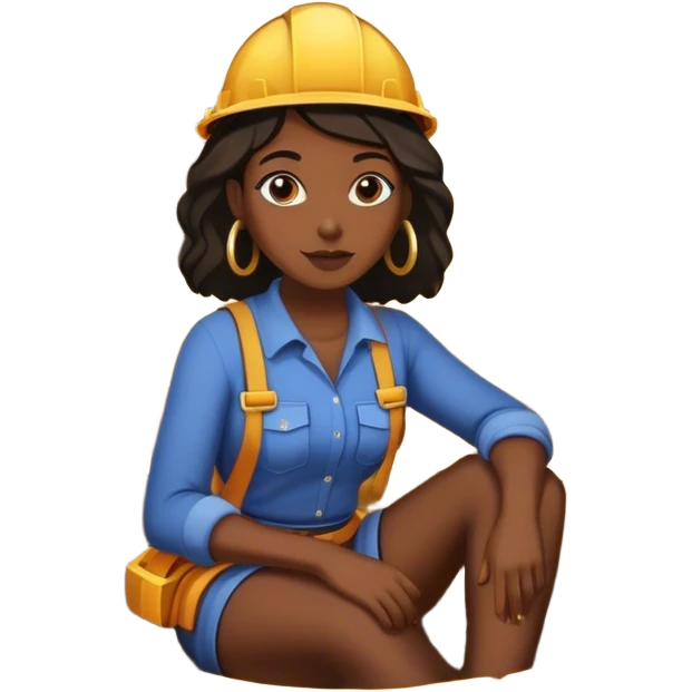 black woman sitting on a gold mine emoji