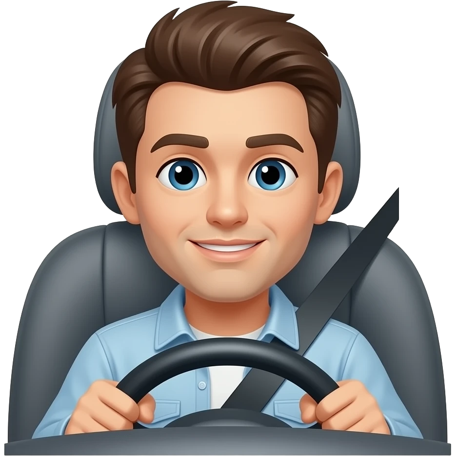 odam moshina haydayapdi va uni sochi yo'q emoji