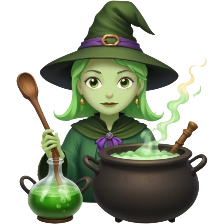 green witch cooking potion emoji